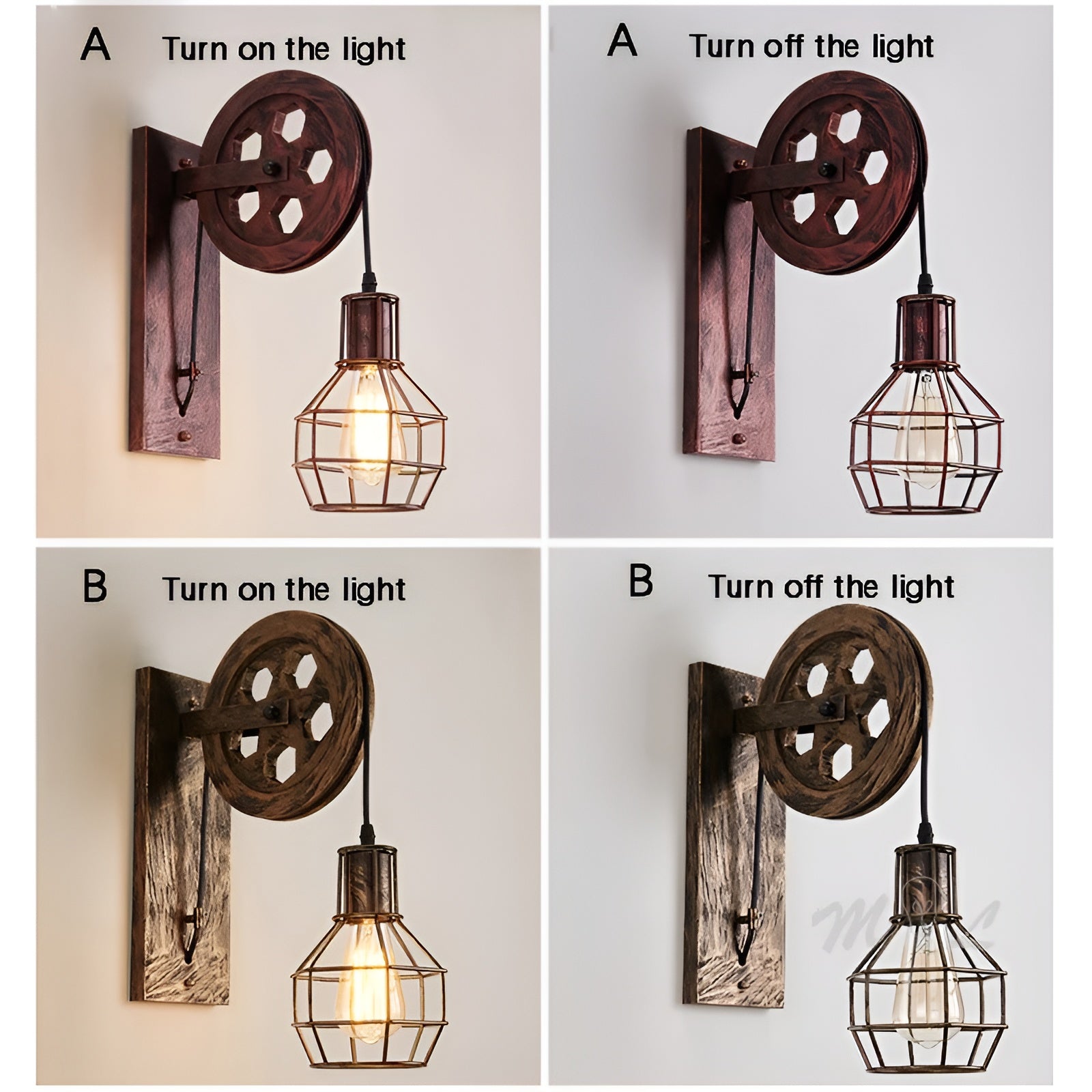 IronGlare – Vintage Industrielle LED-Wandleuchte – Metall & Glas Beleuchtung