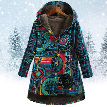 Marcella - cappotto invernale bohémien con stampa floreale