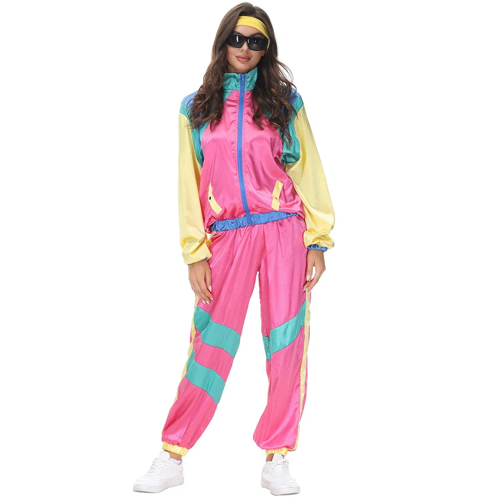 RetroVibe – Vintage Hippie Paar Kostüm – 70er & 80er Stil Top und Hose