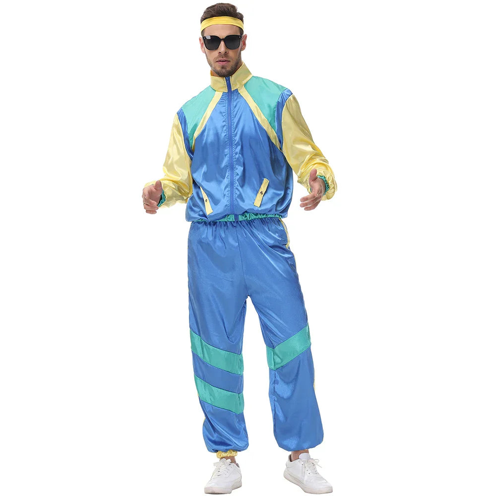 RetroVibe – Vintage Hippie Paar Kostüm – 70er & 80er Stil Top und Hose