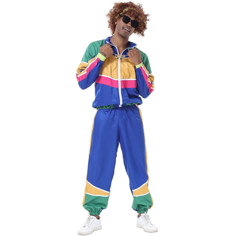 RetroVibe – Vintage Hippie Paar Kostüm – 70er & 80er Stil Top und Hose