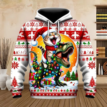 Vrolijke kerst sweatshirt met grafisch ontwerp voor unisex 0