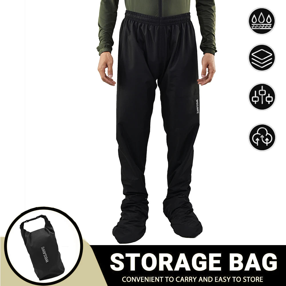 Wasserdichter Herren Motorrad Regenmantel mit Reflektoren, Schwarz/Grün, S-XXXL