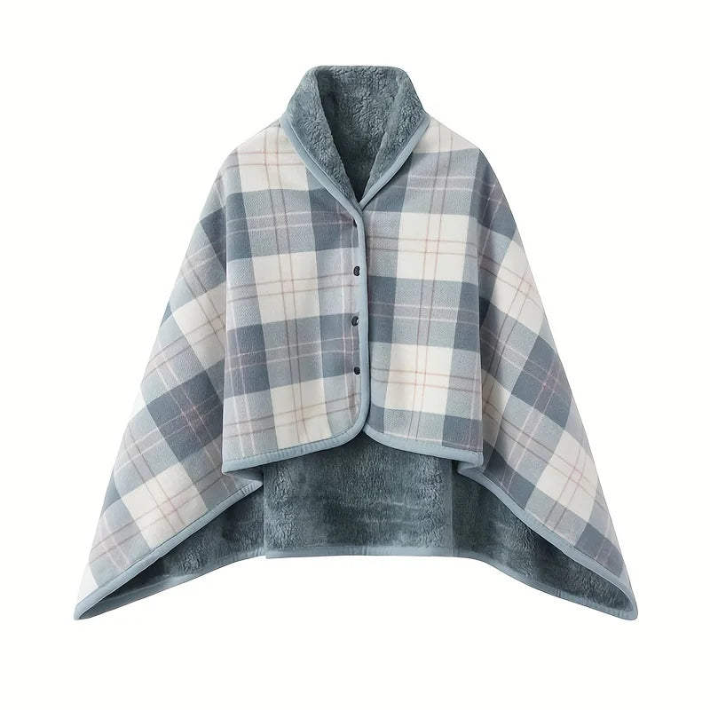 WarmDrape – Tragbare Flanell-Schal-Decke One Size für Zuhause & Büro