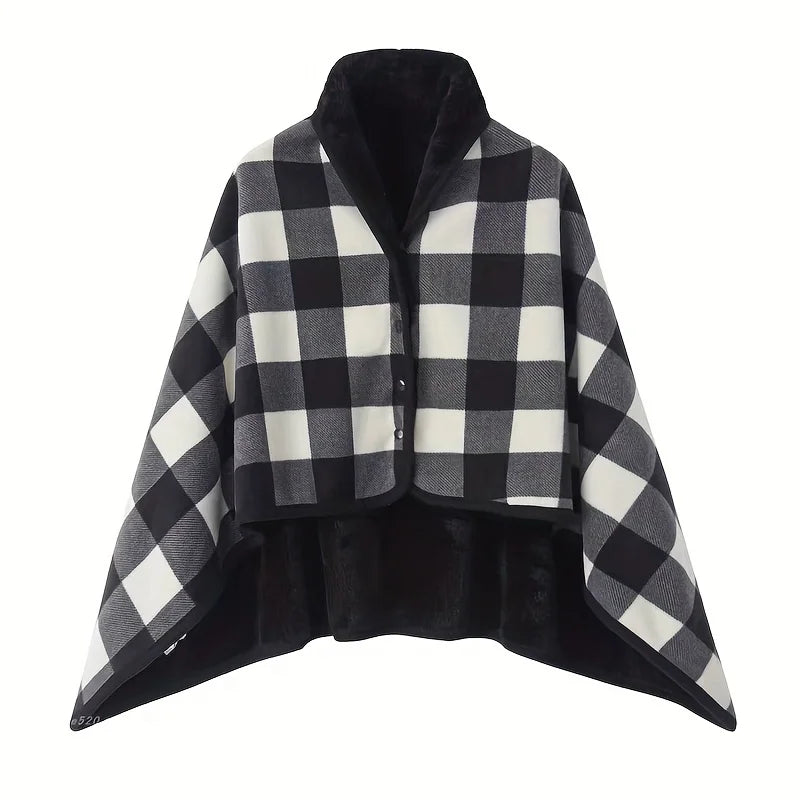 WarmDrape – Tragbare Flanell-Schal-Decke One Size für Zuhause & Büro