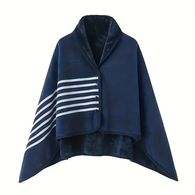 WarmDrape – Tragbare Flanell-Schal-Decke One Size für Zuhause & Büro