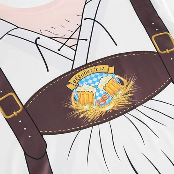 BrauBruder – T-Shirt mit Lederhosen- & Bierbauch-Print