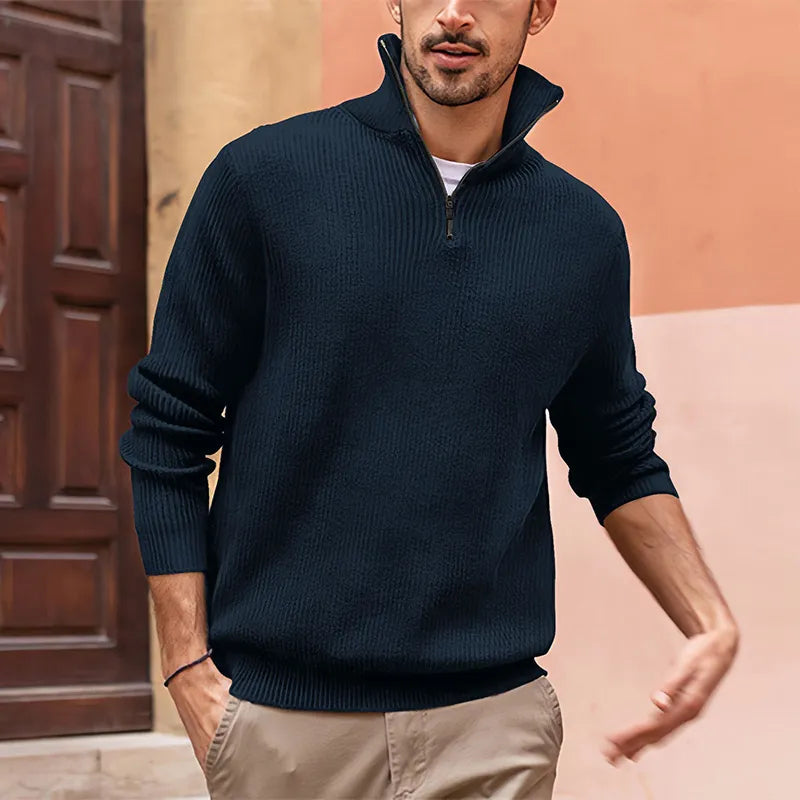 Xavi maglione da uomo con mezza cerniera – Robusto, moderno e versatile