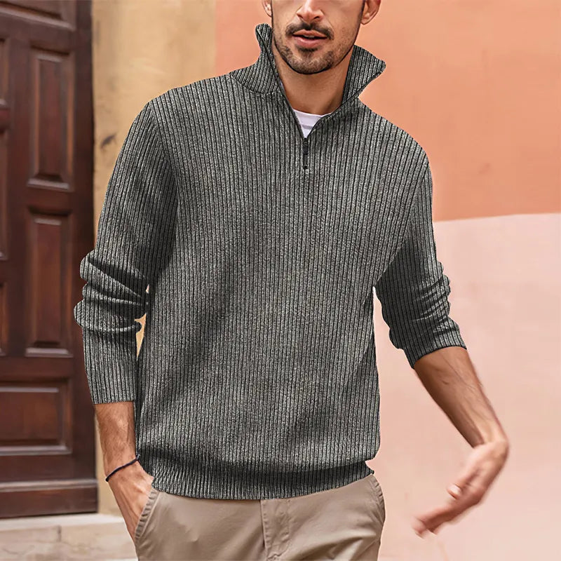 Xavi maglione da uomo con mezza cerniera – Robusto, moderno e versatile