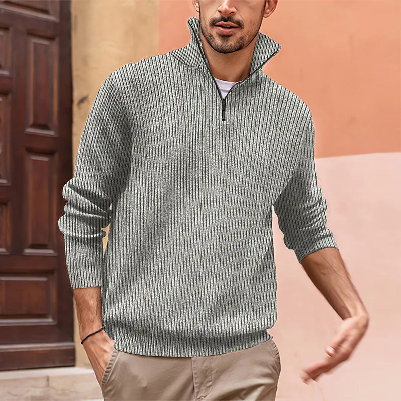 Xavi maglione da uomo con mezza cerniera – Robusto, moderno e versatile
