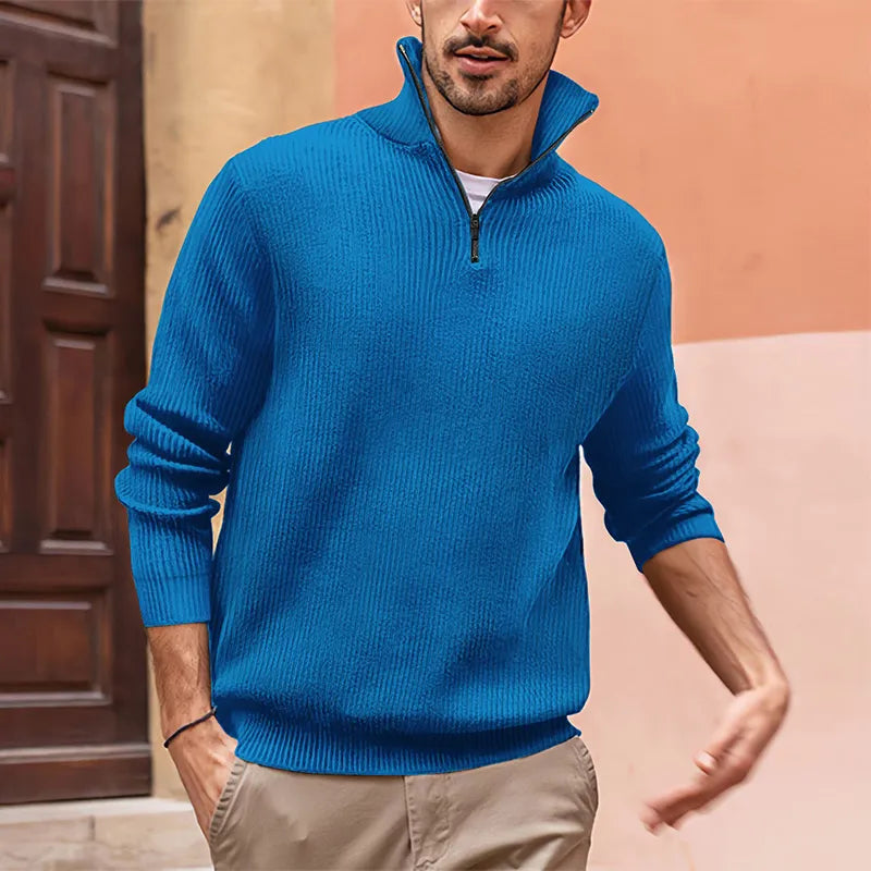Xavi maglione da uomo con mezza cerniera – Robusto, moderno e versatile