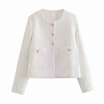 Stéphanie | Elegante Jacke mit Rundhalsausschnitt