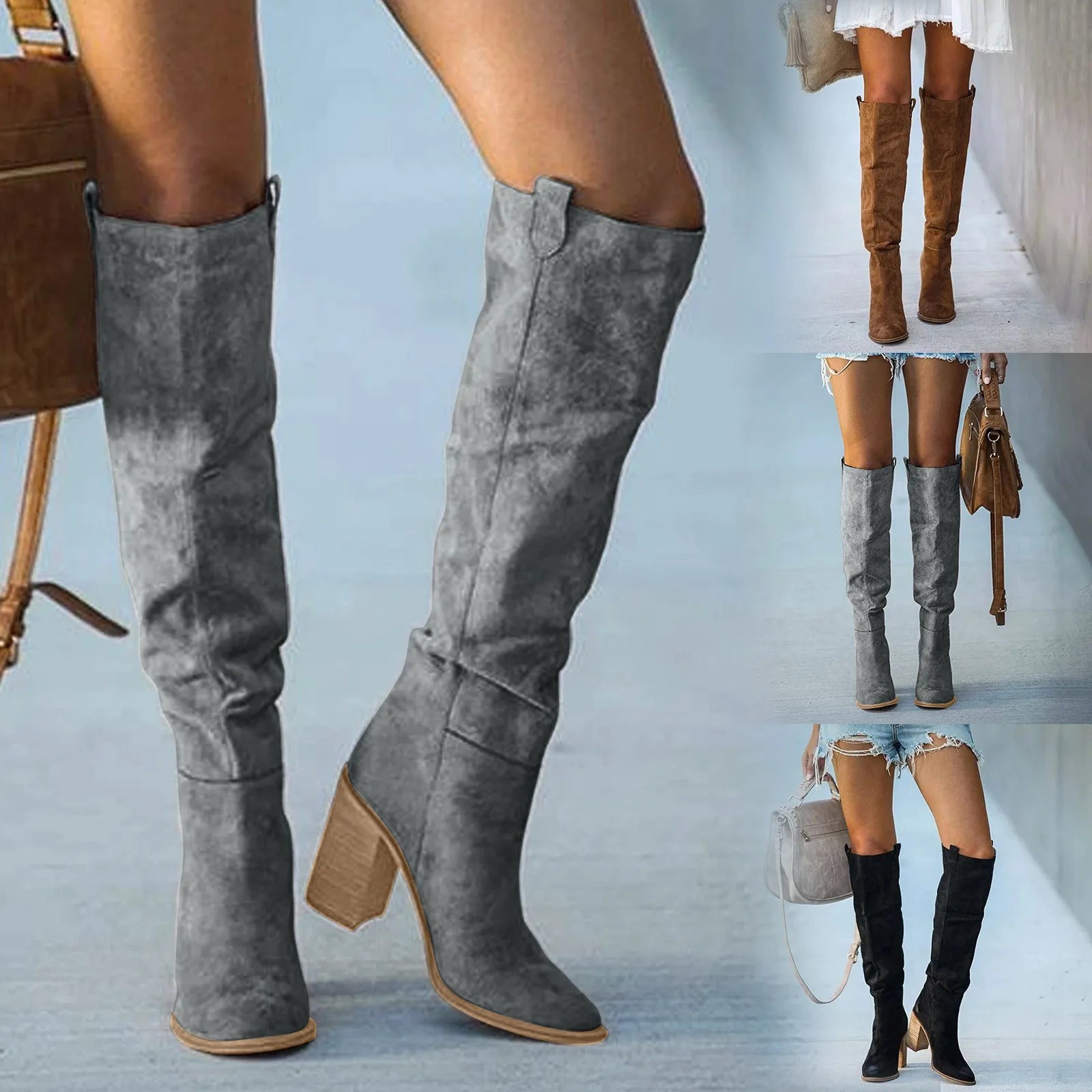 Ditte - Modische kniehohe Stiefel