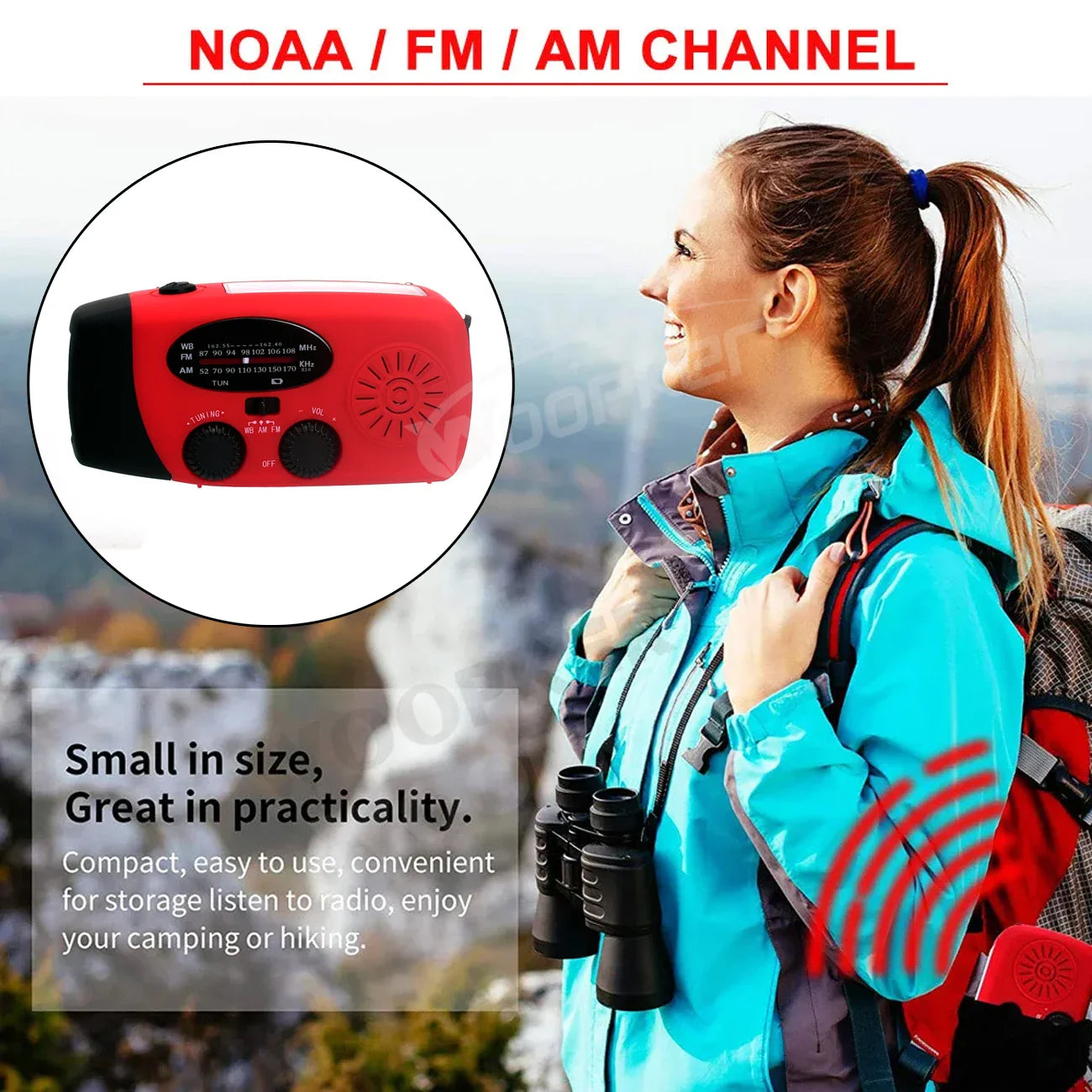 Devako Hiking - Notfall Dynox mit Taschenlampe, Radio & Powerbank