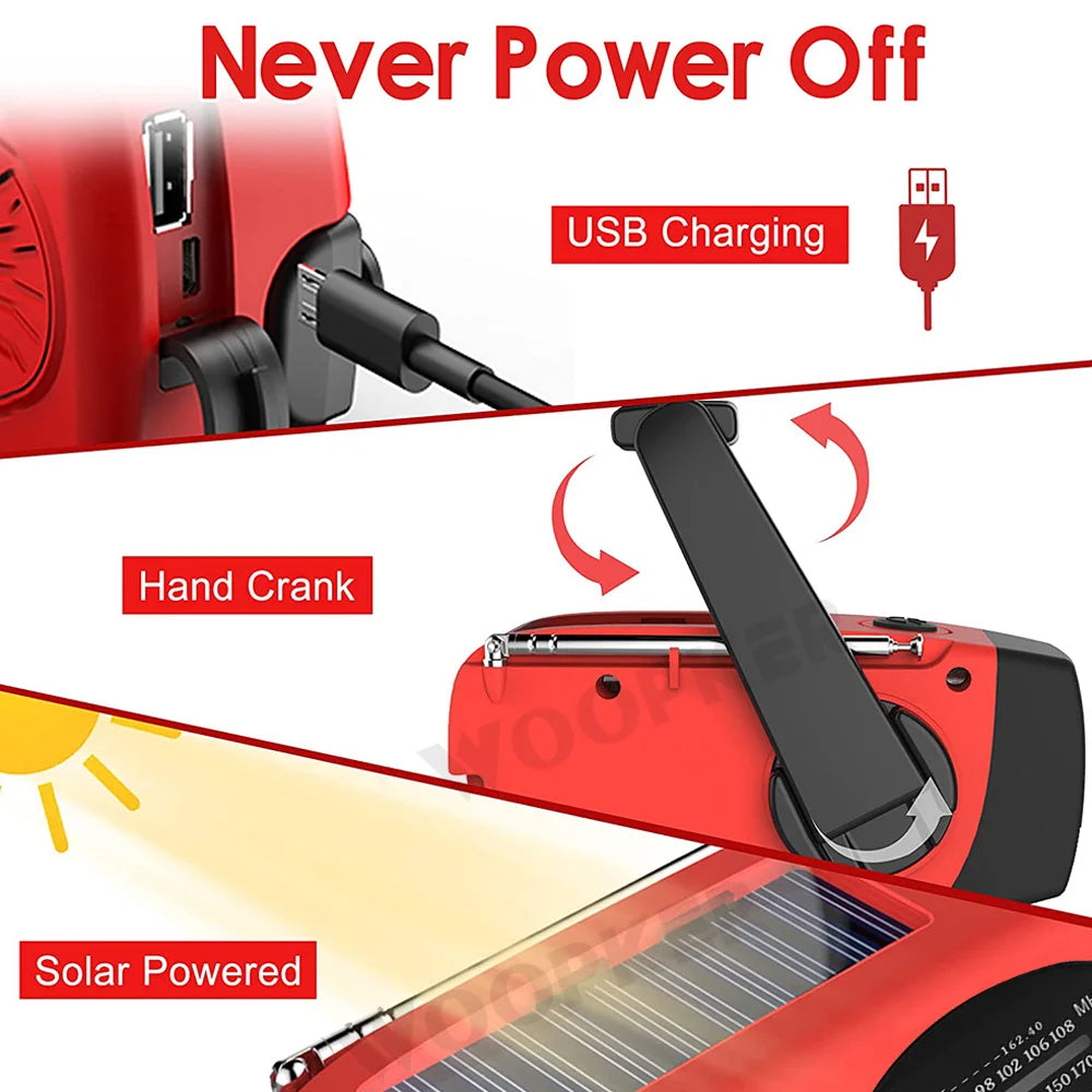 Devako Hiking - Notfall Dynox mit Taschenlampe, Radio & Powerbank