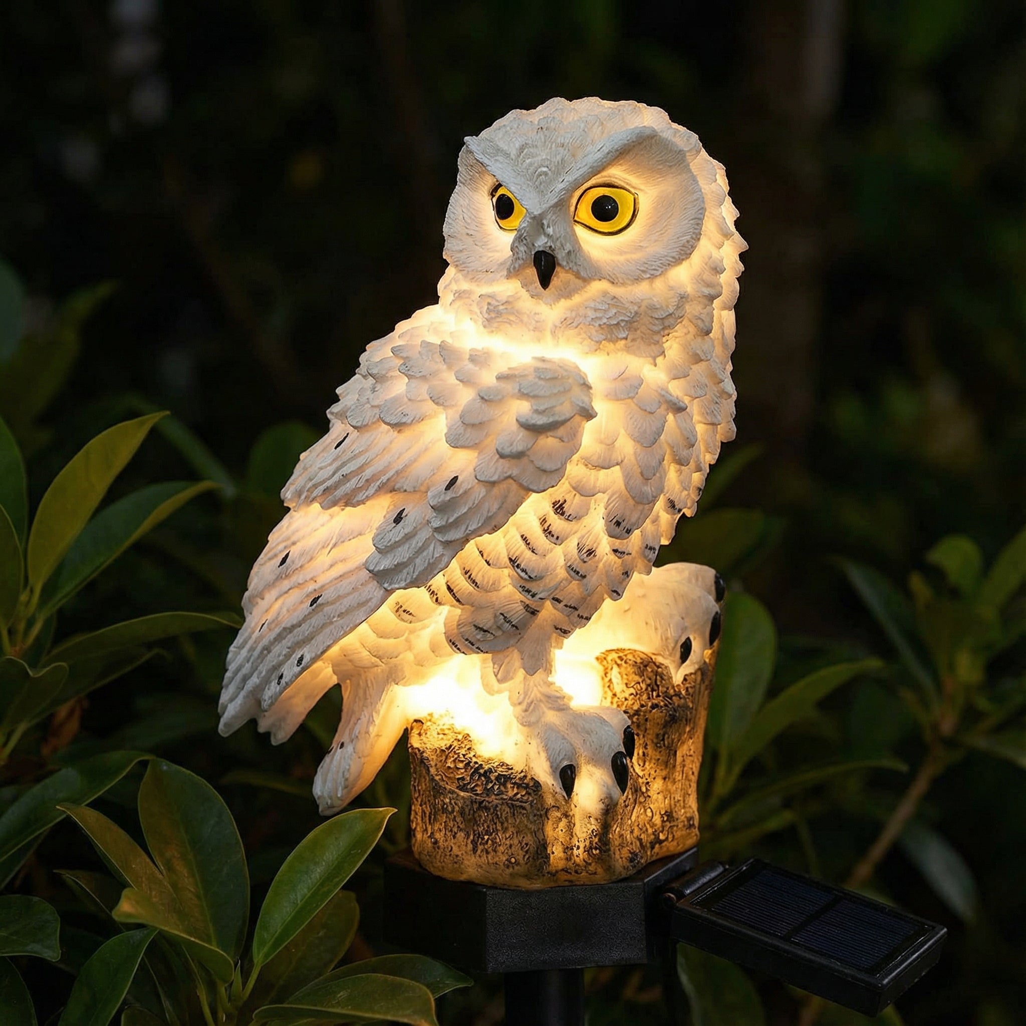 Solar Gartenlampe – Dekoratives Eulenmotiv, Warmes Licht & Kabellose Nutzung