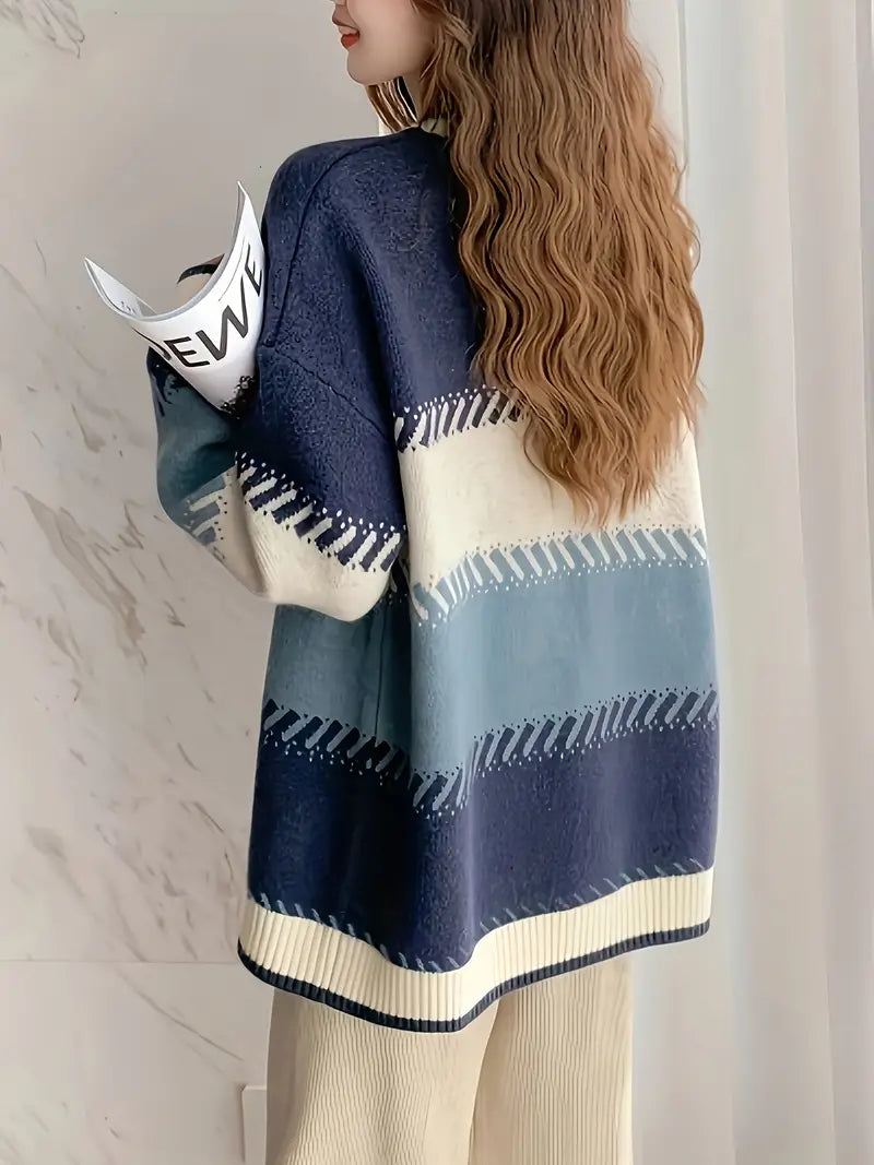 Menro | Pullover girocollo a blocchi di colore per un look alla moda
