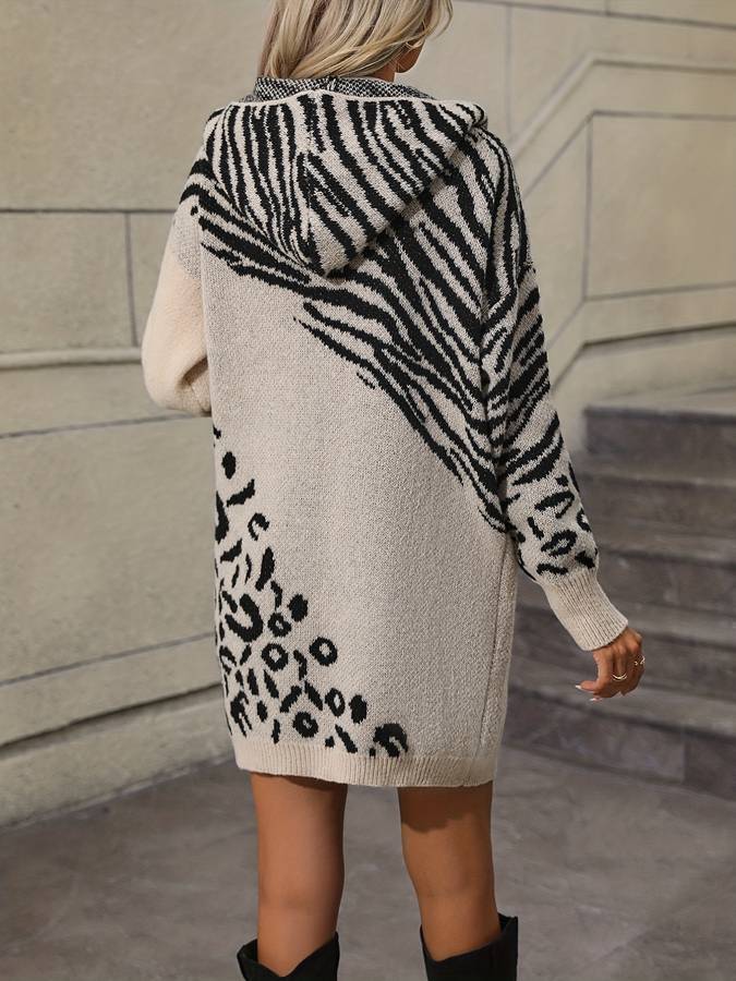 Strickjacke mit Leopardenmuster für Frauen - Theia