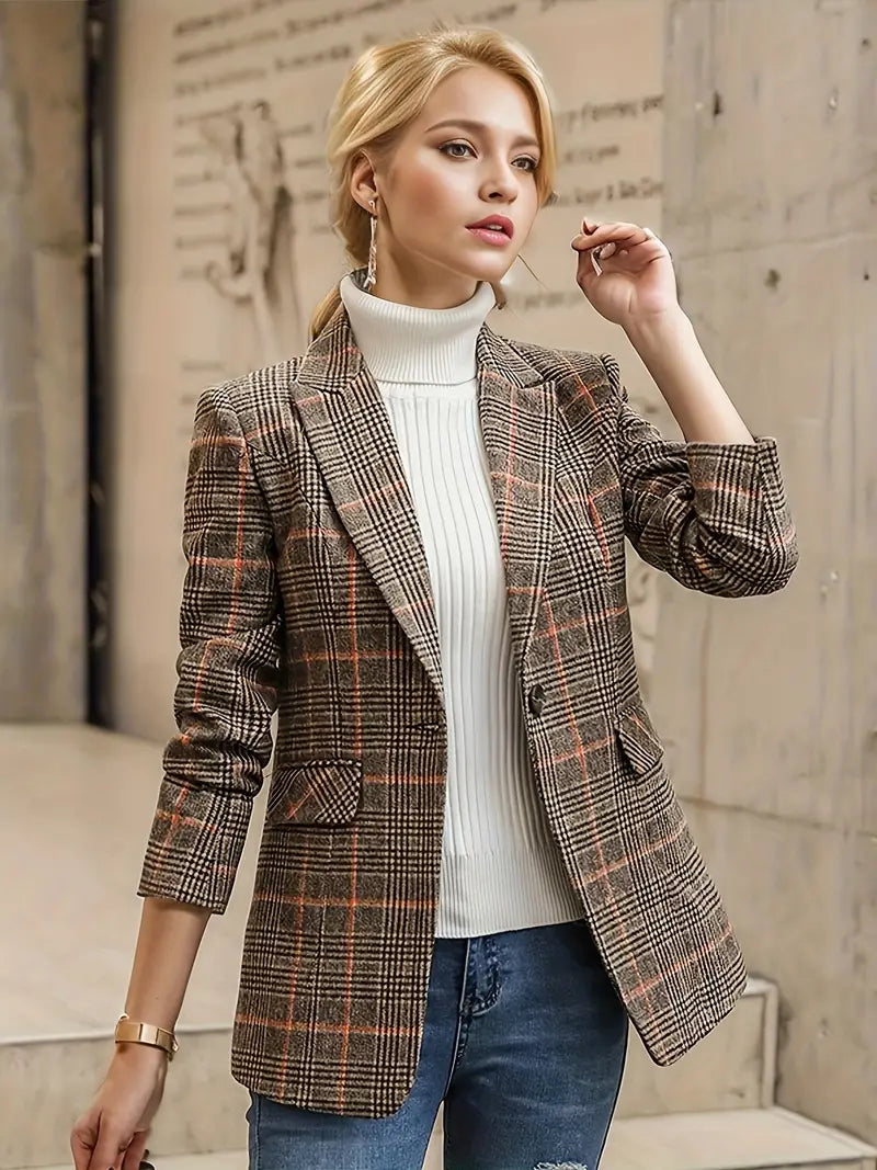 Stilvoller karierter Blazer für Frauen - Lira