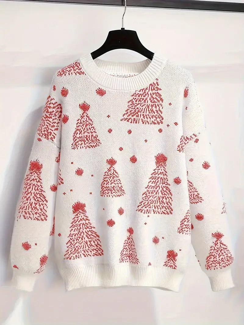 Bea | Pullover med juletræsmønster til et festligt look