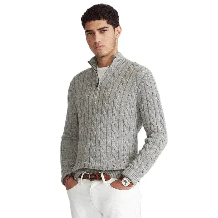 Yelko sweater | afslappet herrepullover med halv lynlås | stilfuld og behagelig