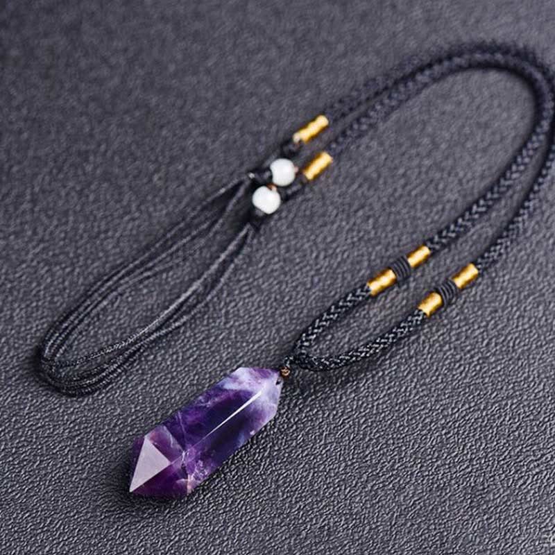 Collana curativa naturale in cristallo di ametista – Lyra
