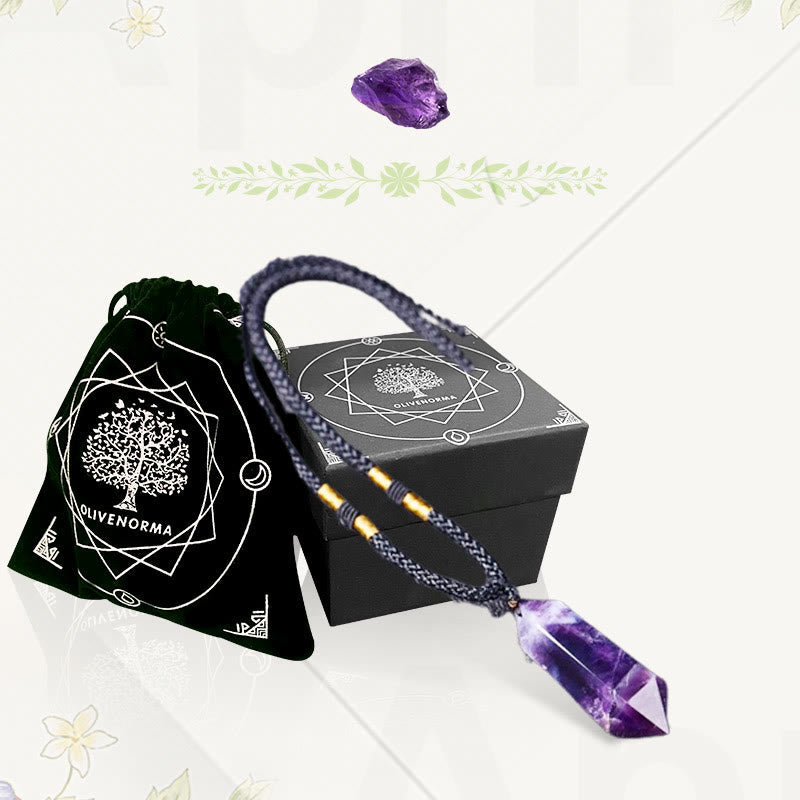 Collana curativa naturale in cristallo di ametista – Lyra