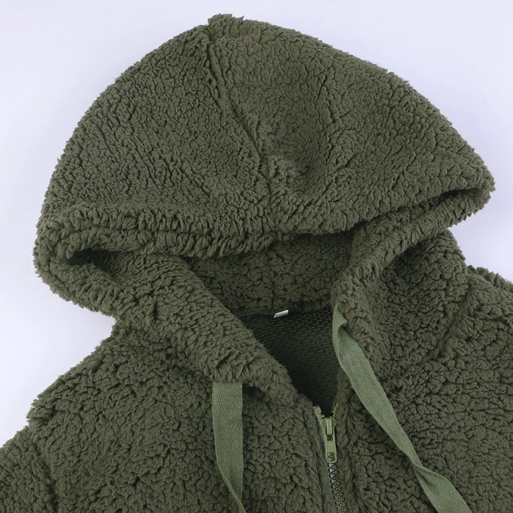 Plüschige dicke Strickjacke für Frauen - Natasha