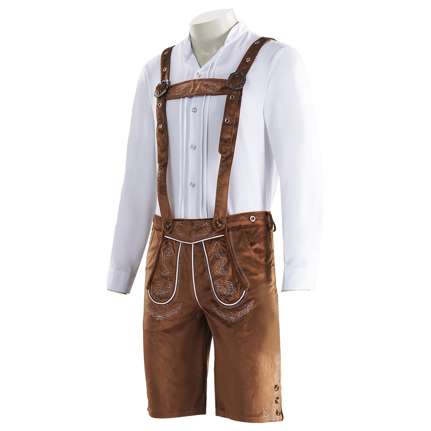 WiesnHeld – Herren-Trachten-Set mit Hemd & Lederhose – Oktoberfest Look