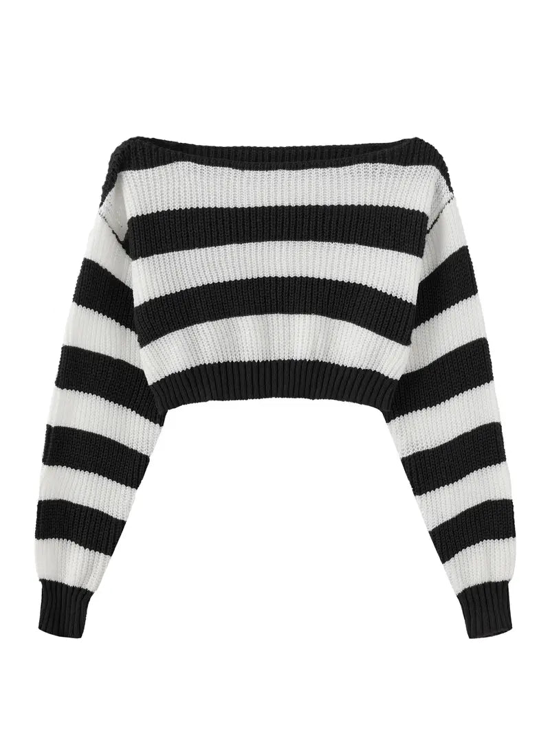 Willen - Pull en jersey court à col rond inspiré Y2K – Tendance & Confortable