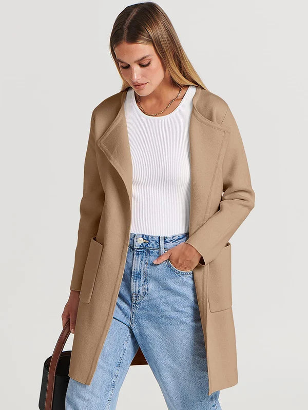 Stylische lange Strickjacke für Frauen - Davie