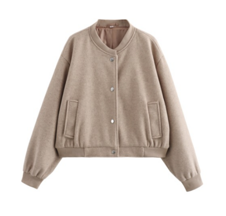 Wustina Jack | Chic Kurze Wolljacke mit Reißverschluss für Frauen