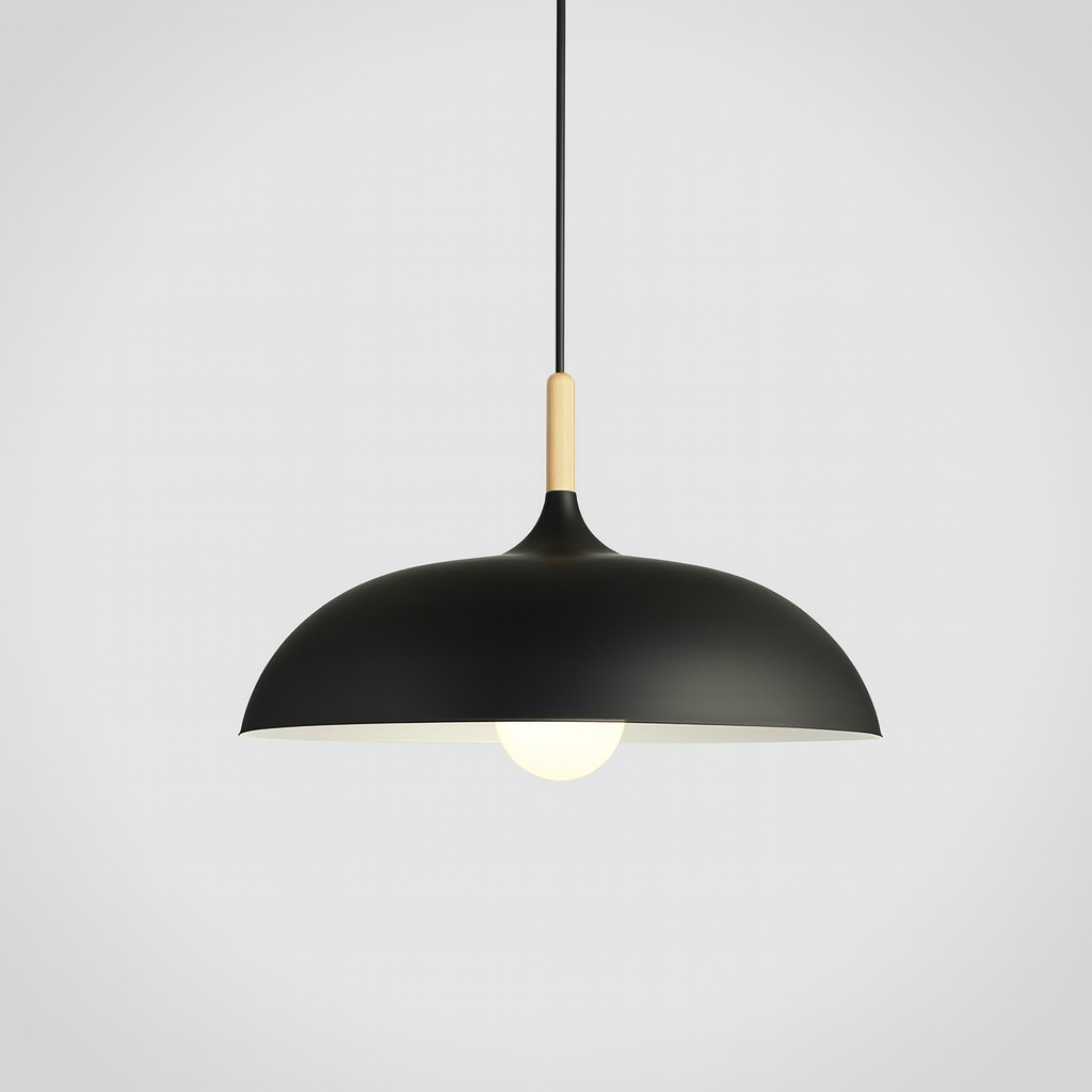 Nordylight – Pendelampe Pastel Metal & Træ – Justerbar Retro Design