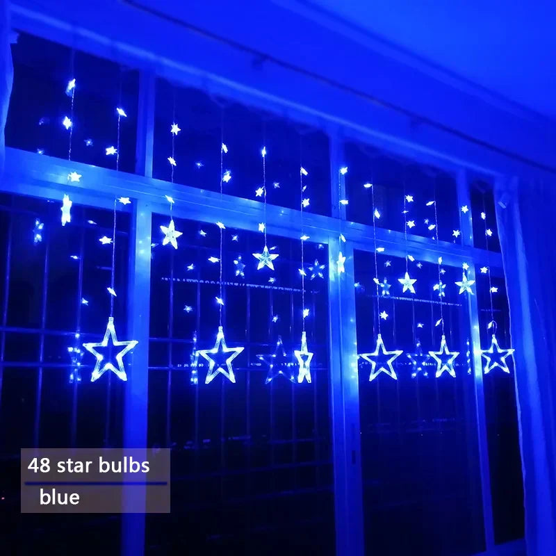 LumiStar – LED stjerne-lyskæde gardinbelysning jul