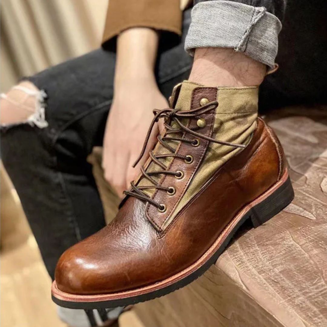 AlpenHeritage – Haferl Sneakers Bernard – Handgefertigte Retro-Stiefeletten