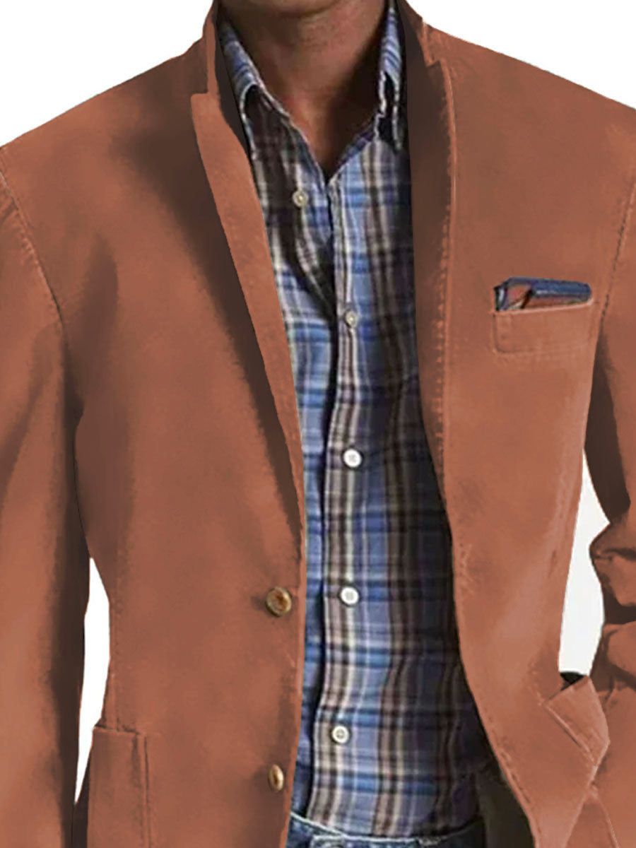 Blazer uni à 3 poches style rétro - élégant et polyvalent
