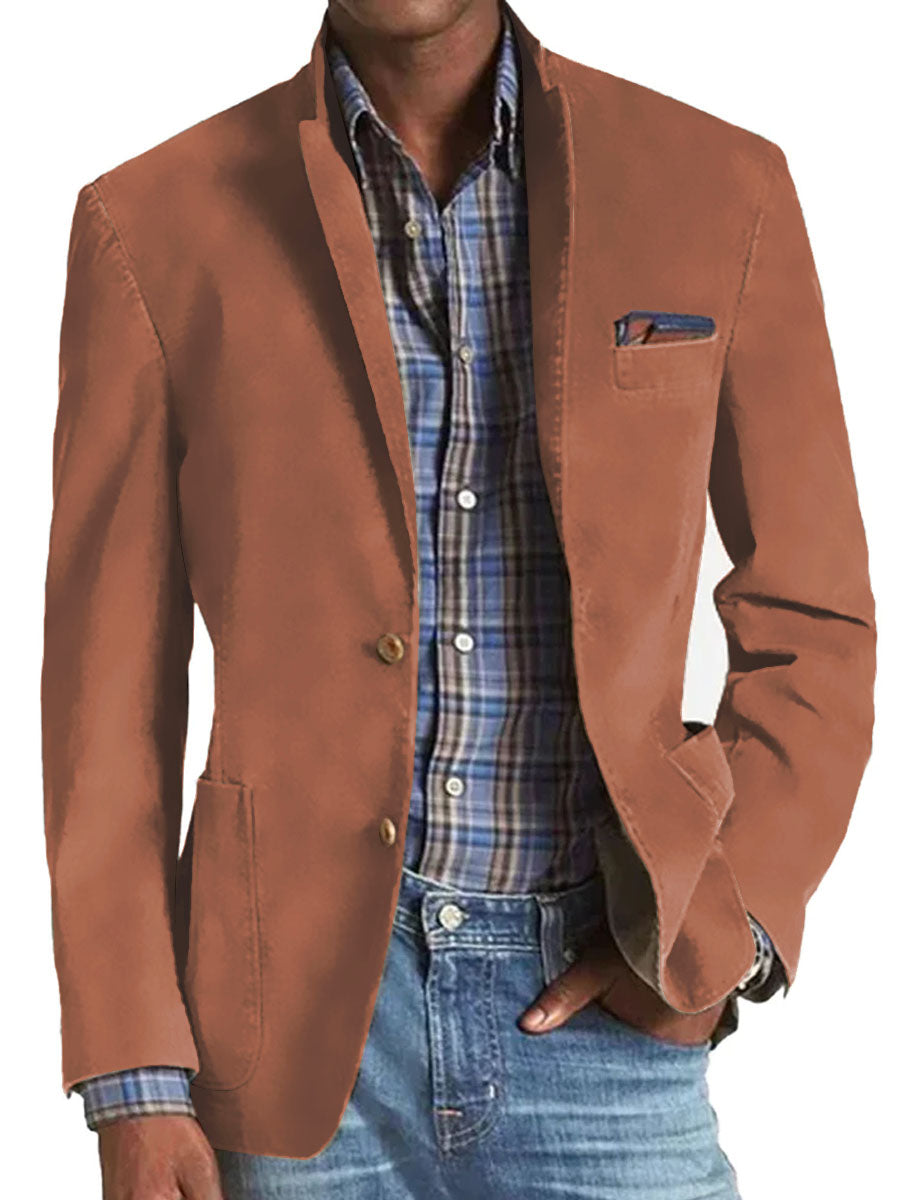 Blazer uni à 3 poches style rétro - élégant et polyvalent