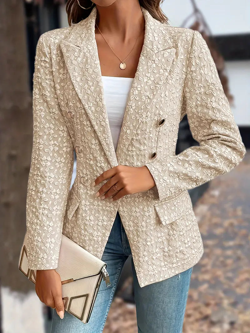 Zweireihiger Blazer mit Struktur - Mayzel
