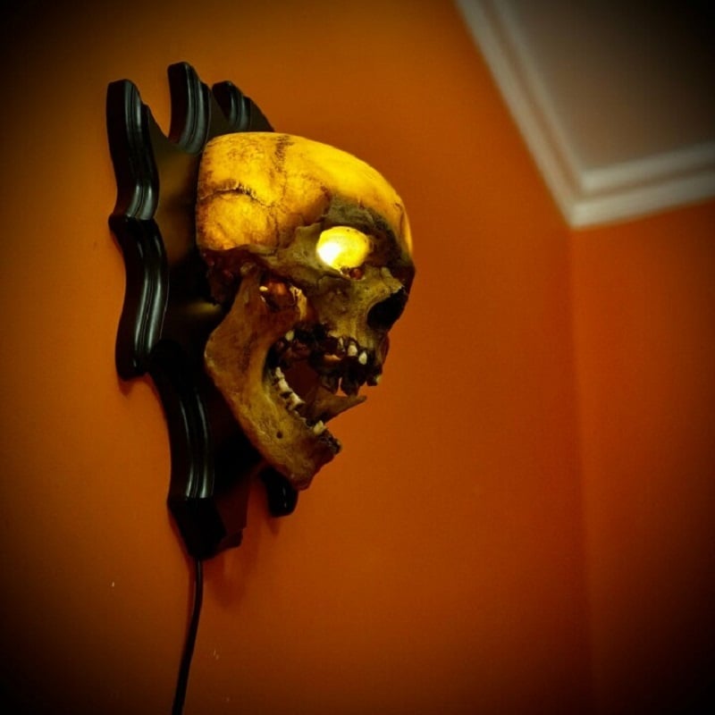 Totenkopf-Nachtlicht - LED-Nachtlicht | Stimmungsvolles Skelett-Design