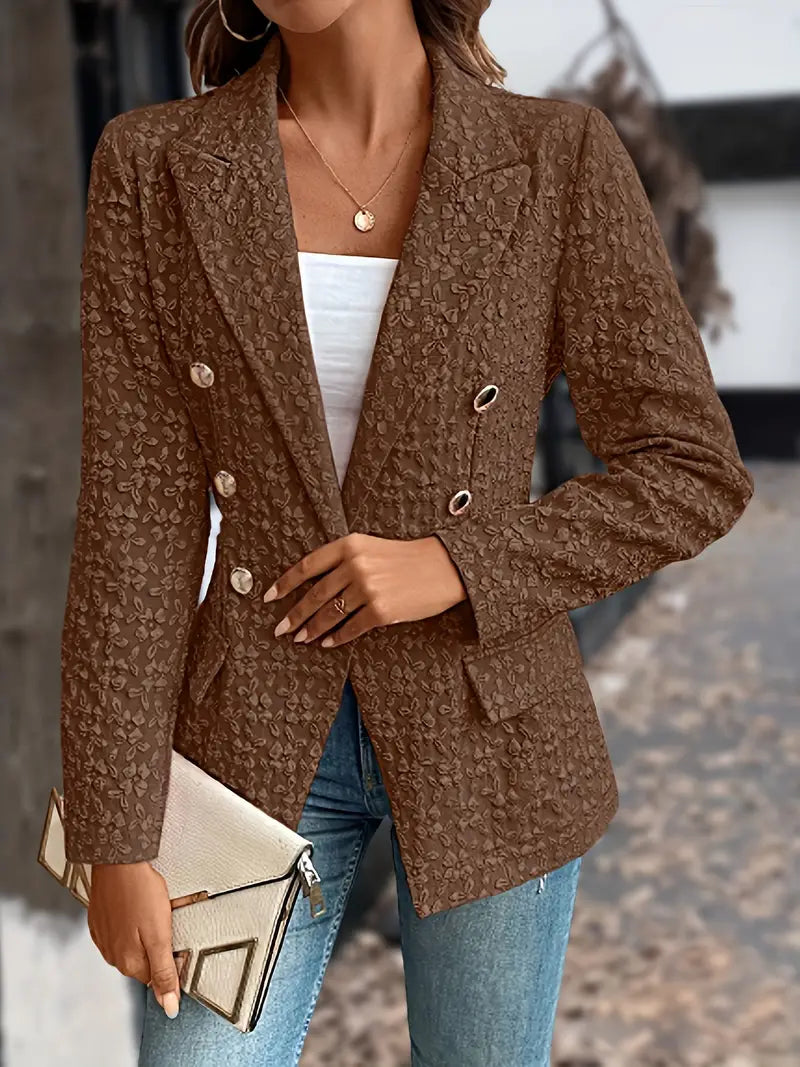 Zweireihiger Blazer mit Struktur - Mayzel
