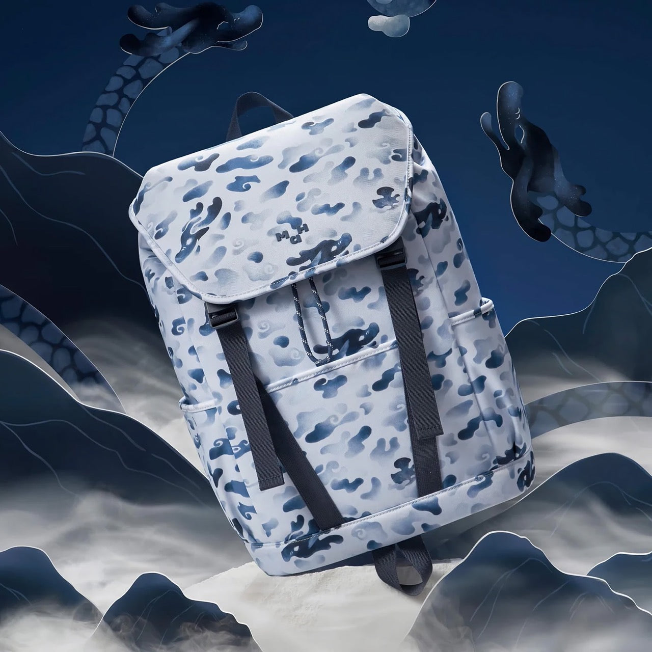 Devako Camo - Blauer mythischer Rucksack