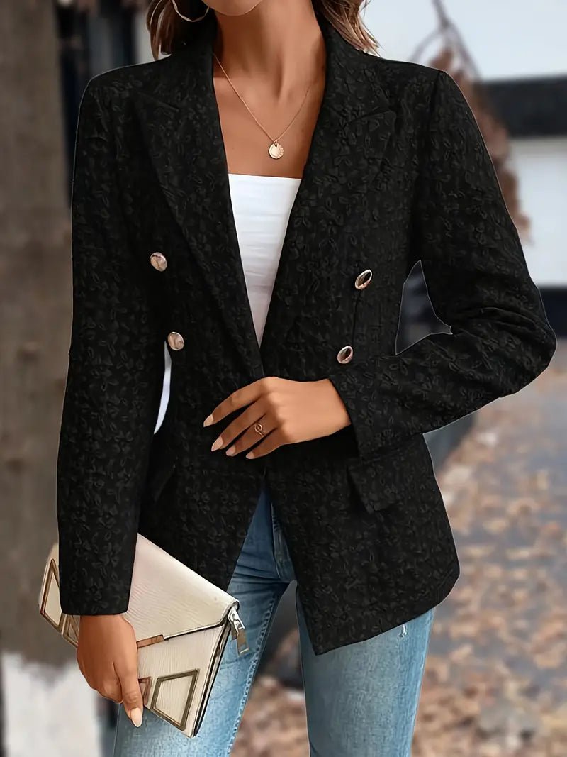 Zweireihiger Blazer mit Struktur - Mayzel