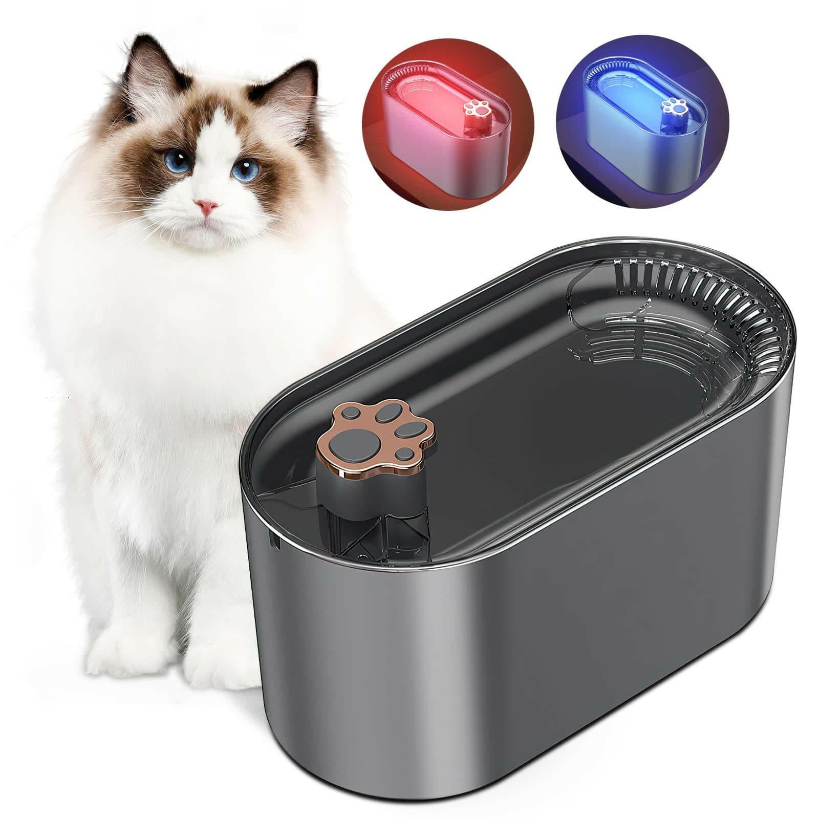 Devako Pet Ultra-leiser Wasserspender mit LED-Beleuchtung Wasserfontäne