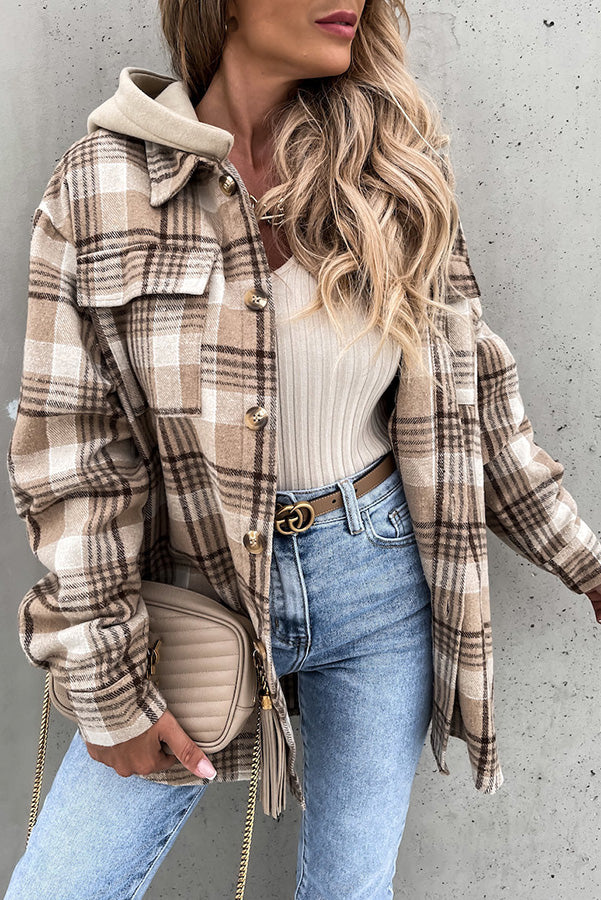 Wendolin Jacket | Schicke karierte Jacke mit Kapuze