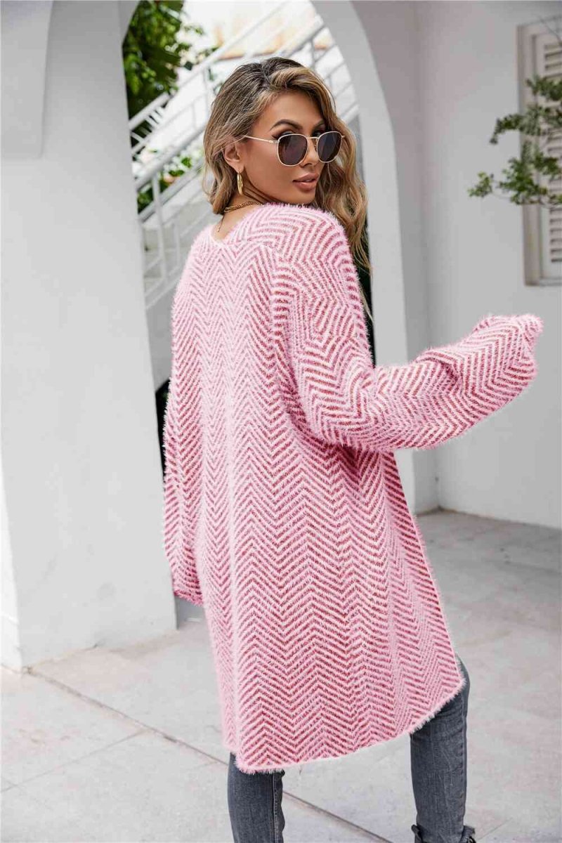 Strickjacke mit Fischgrätenmuster - Silavia