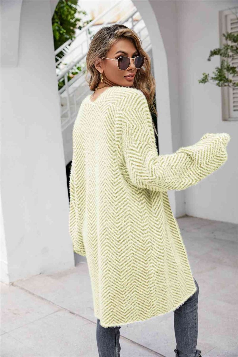 Strickjacke mit Fischgrätenmuster - Silavia
