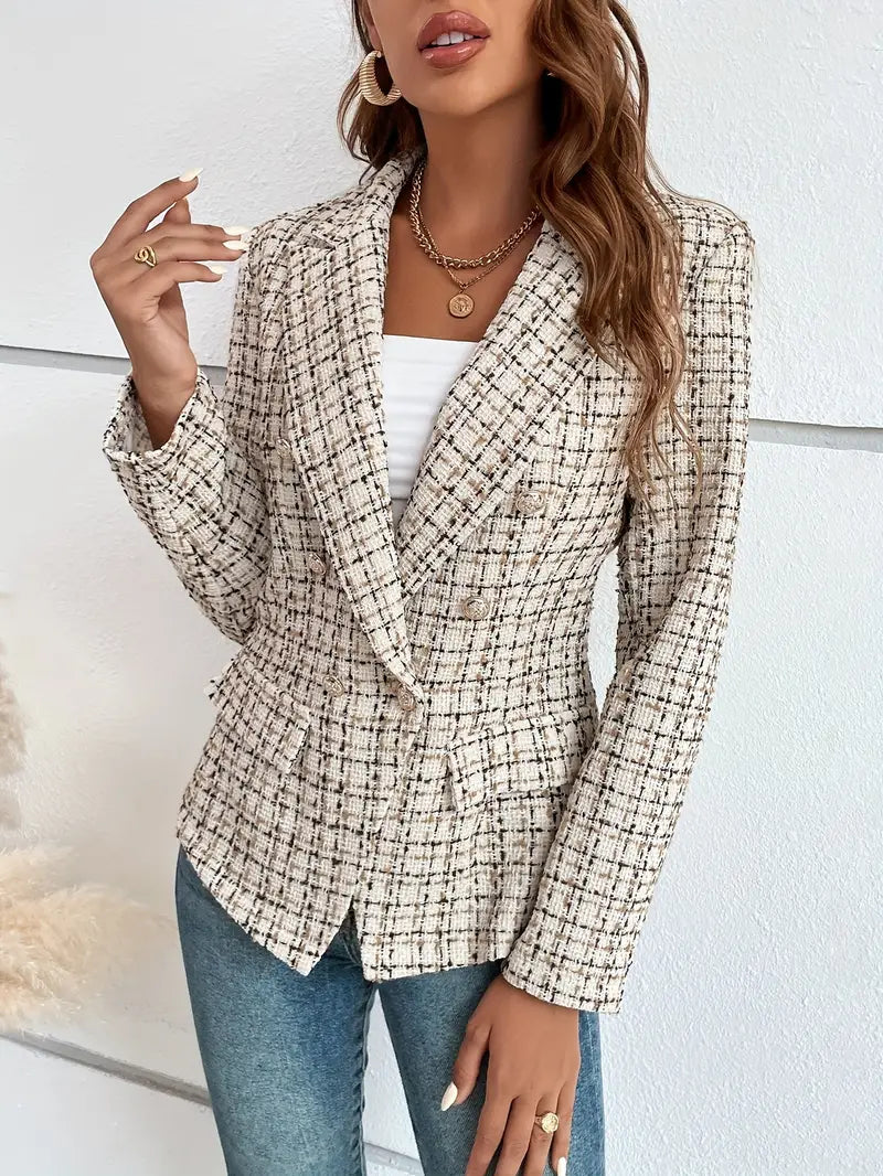 Stilvoller karierter Blazer für Frauen - Lorina