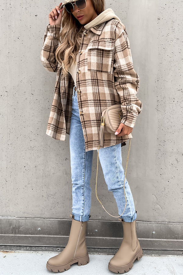 Wendolin Jacket | Schicke karierte Jacke mit Kapuze