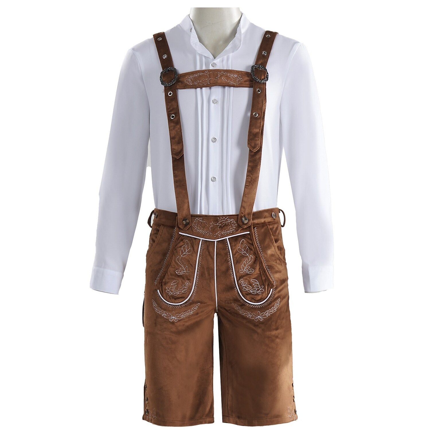WiesnHeld – Herren-Trachten-Set mit Hemd & Lederhose – Oktoberfest Look
