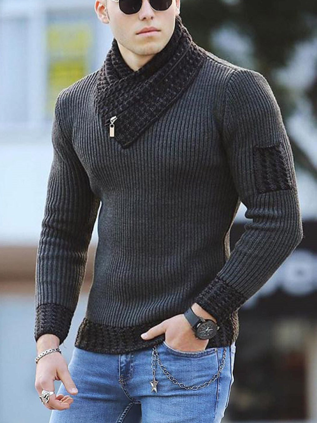 Joris Herren maglione con collo scialle – elegante, morbido e moderno